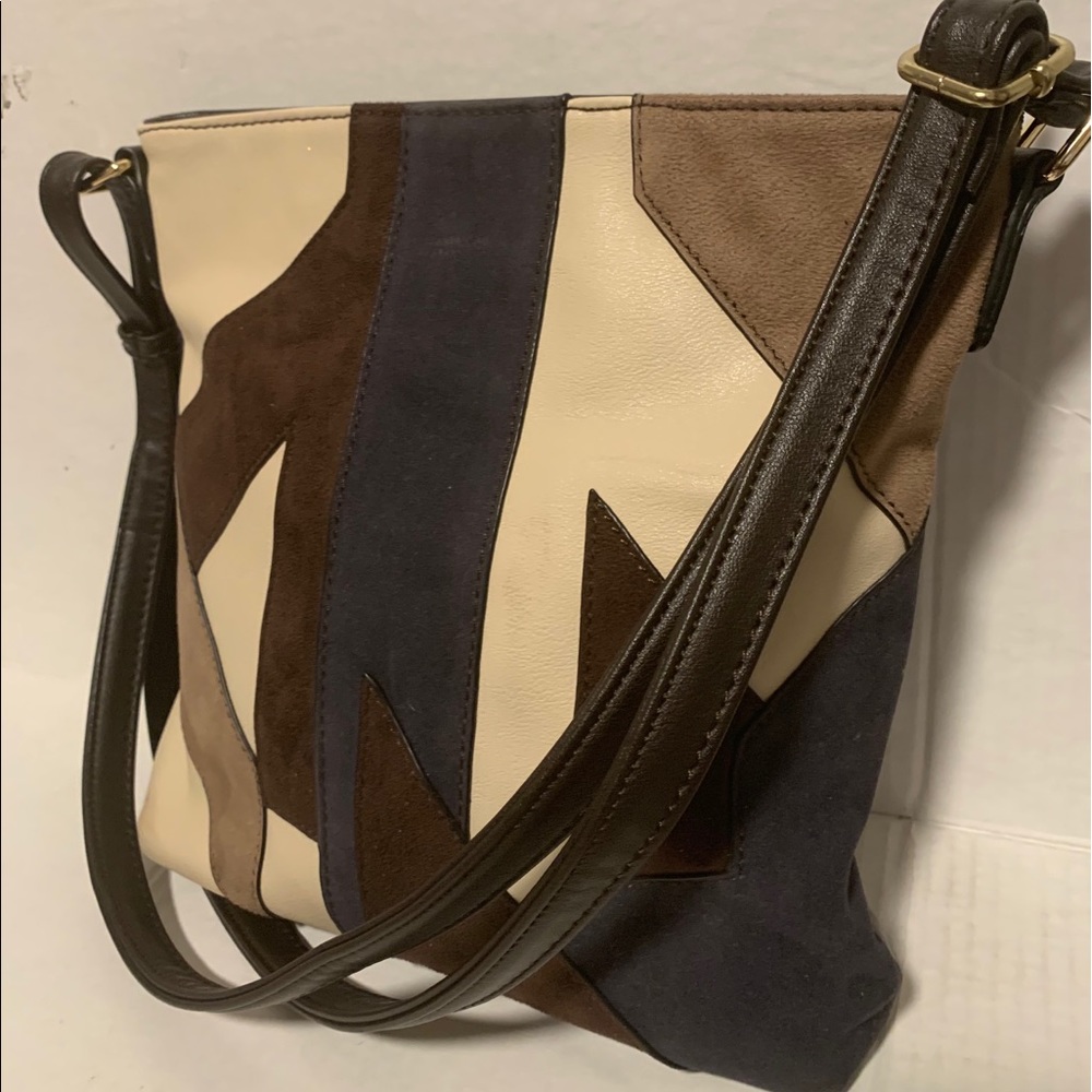 Mark Adam NY Crossbody Bag with Color Block Design